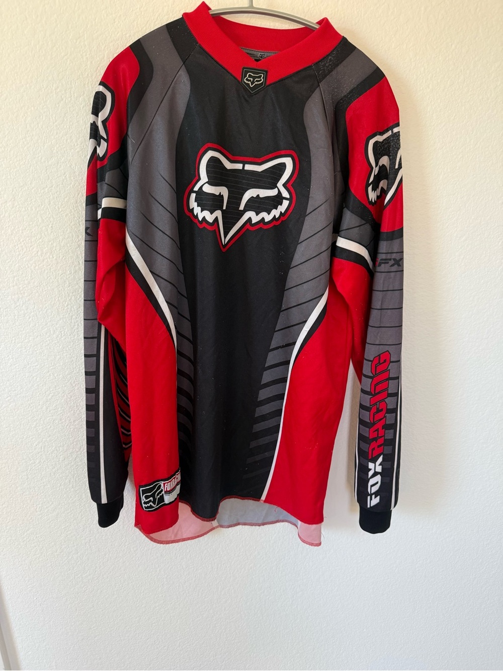 Fox Men’s Red, Black & Gray Motocross Jersey